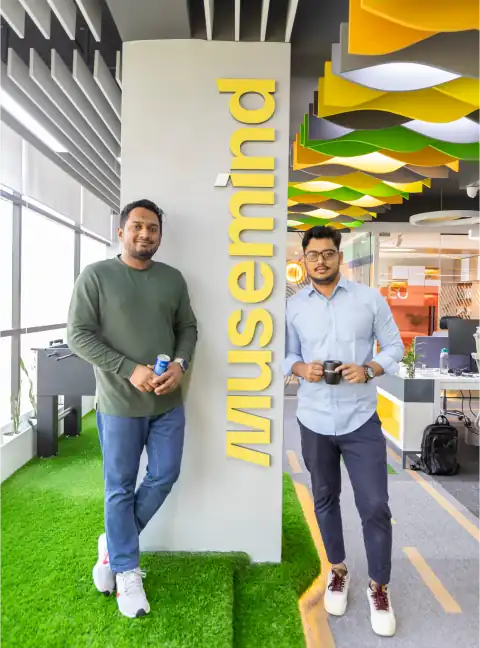 Musemind office branding wall