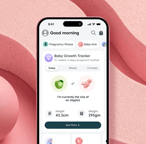 Kiddie - Pregnancy tracking app ui ux design case study