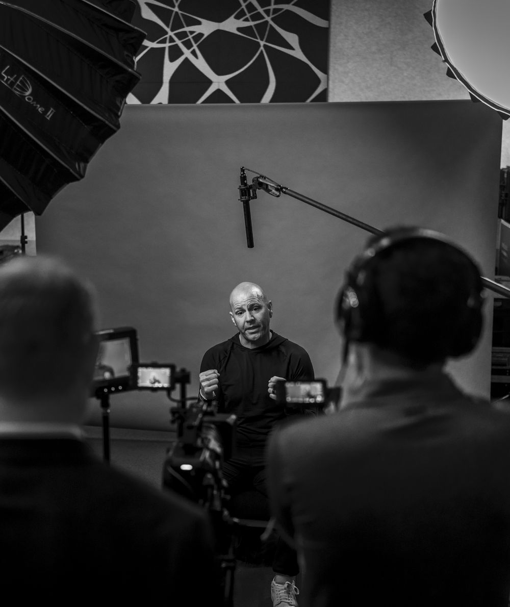 Ryan being interviewed on camera