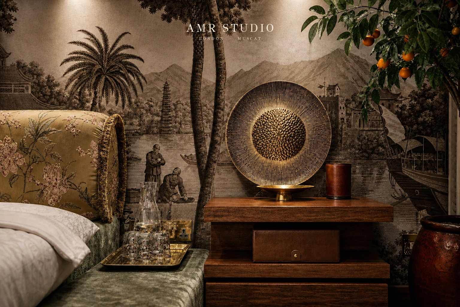 AMR STUDIO curated detail, delicate mural and decorative art