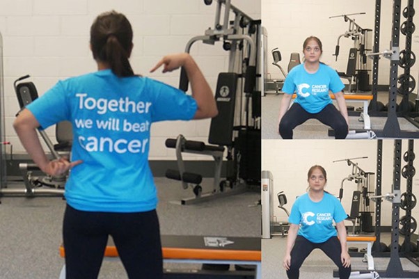 100 squats a day for Cancer Research UK