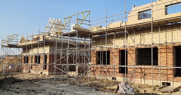 Roof trusses at The Orchards, Paddock Wood