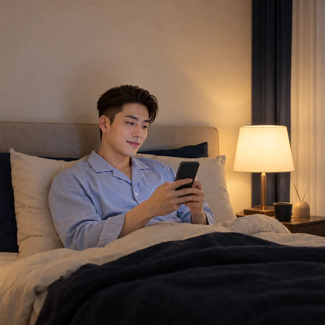 KT 콘텐츠이용료현금화 밤에 스탠드 아래에서 상담하는 모습 24시 바로