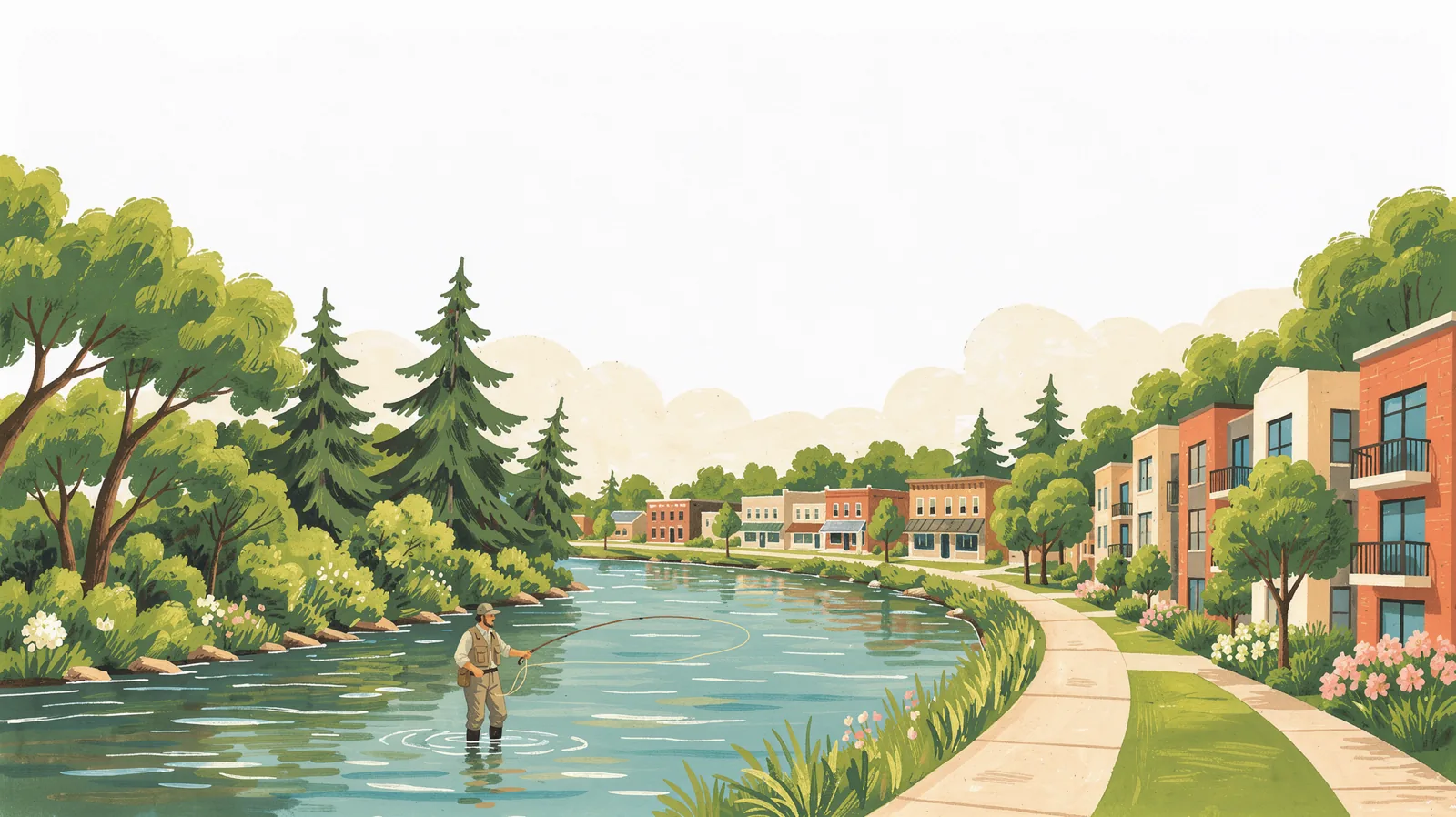 Illustration of Baldwin, Michigan