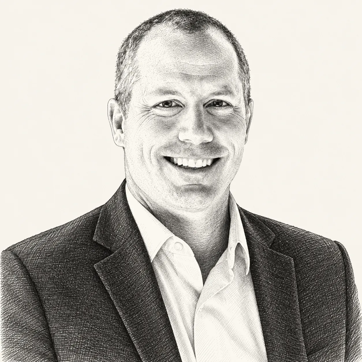 Editorial pencil portrait of Jason Lamb