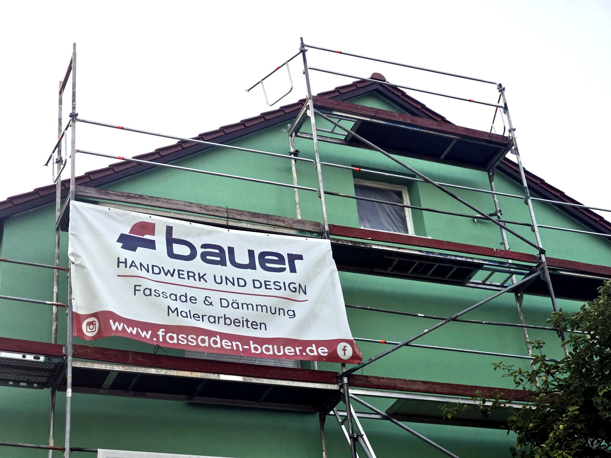 Fassadengerüst an einer Hauswand