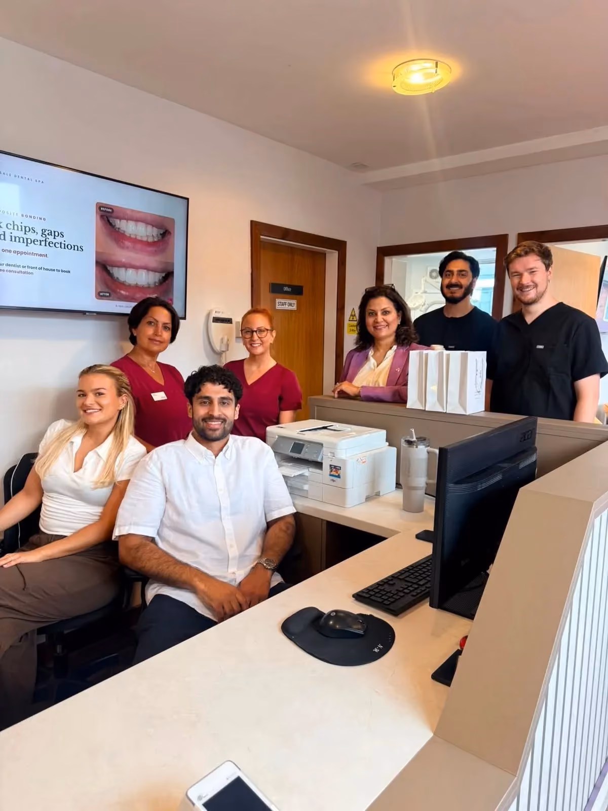 The Sale Dental Spa team at the practice on Washway Road