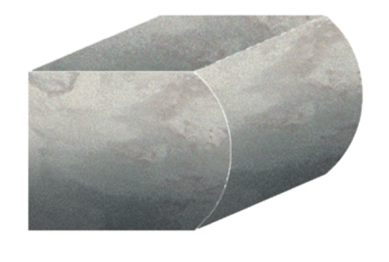 Crescent Cambria quartz edge profile
