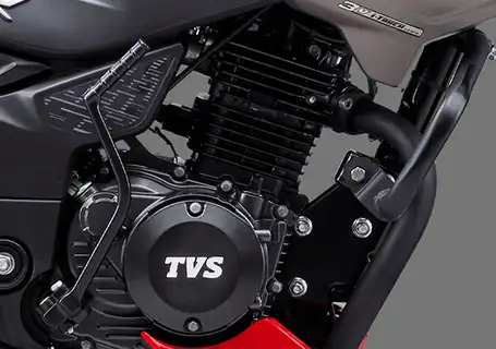 Engine detail of the TVS Raider