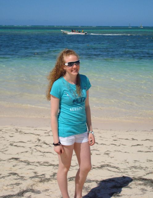On the beach in the Dominican, April 2009