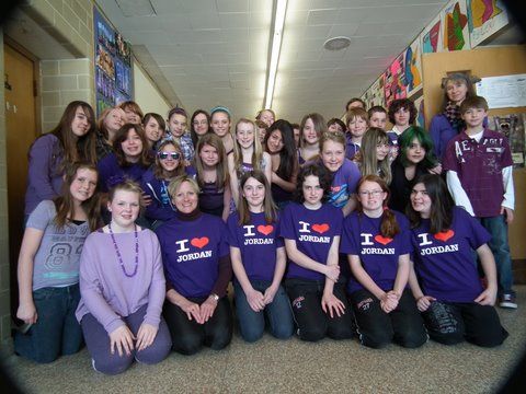 Students in purple on Purple Day at Beavercrest