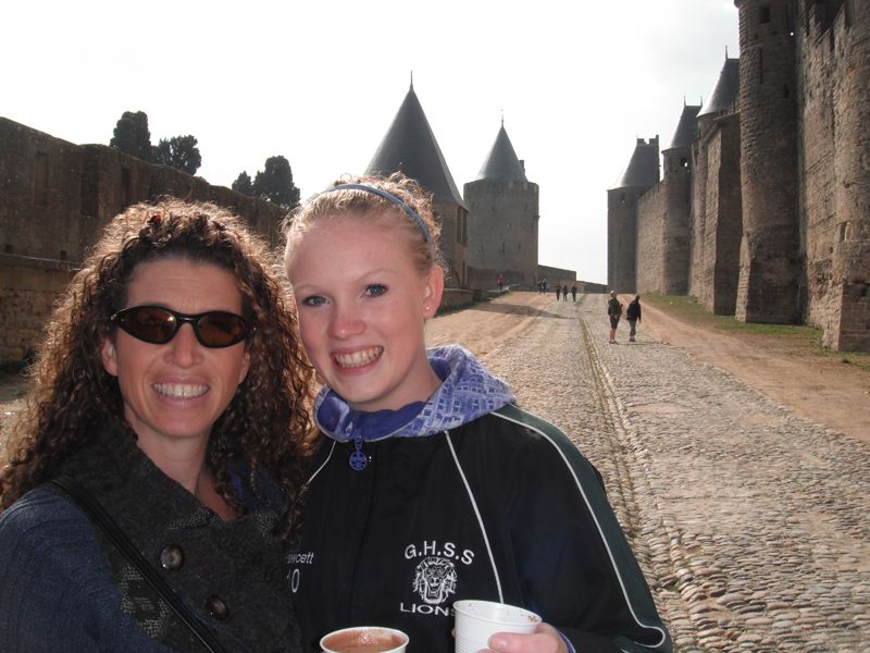 Mom & Jo at Carcassonne, France, Oct 2010