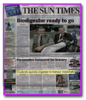 The Sun Times clipping