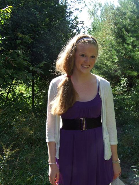 Modelling for a school photography assignment, Sept 2010