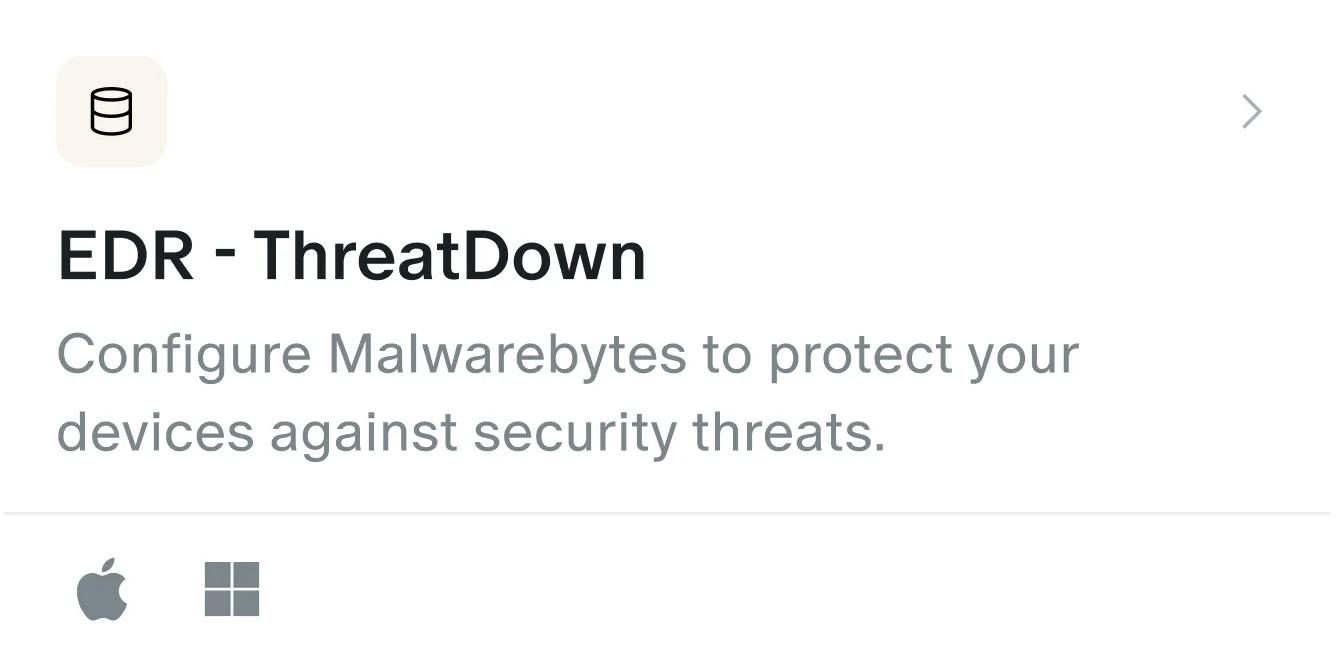 Threat detected on a device and flagged in Primo