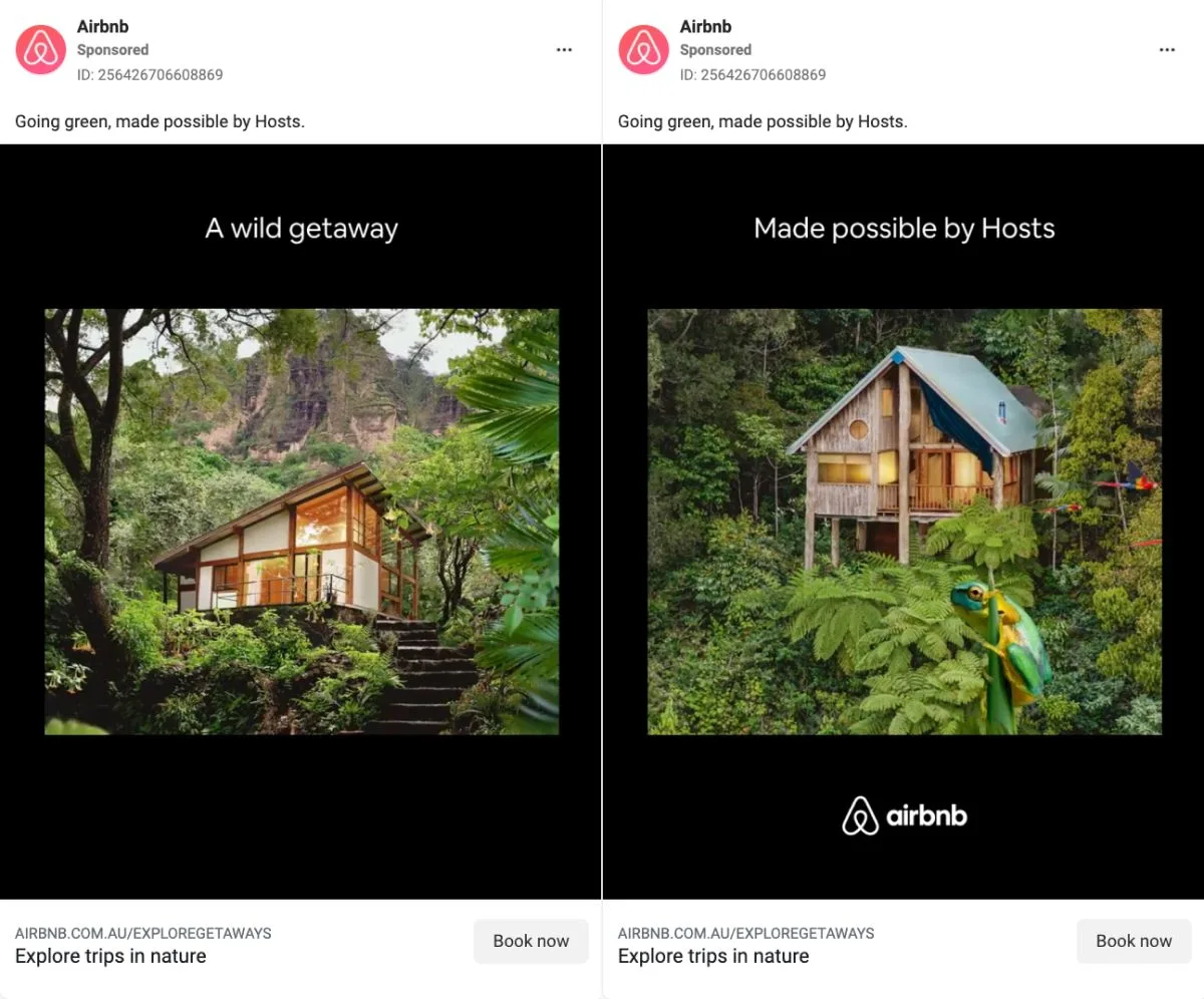 Airbnb native video ad