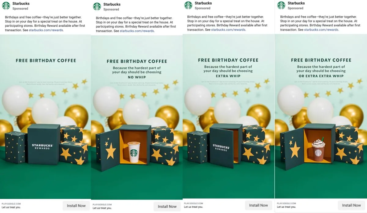 Starbucks native video ad
