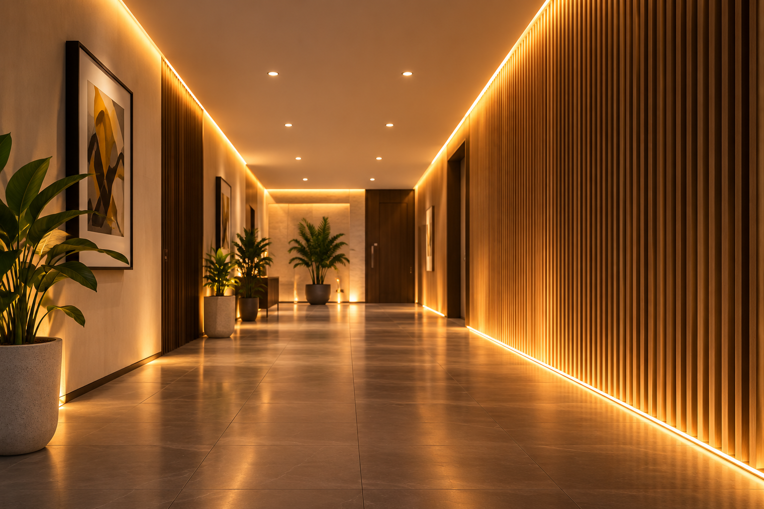 Illustrative lighting systems concept; not a completed Secur-It installation.