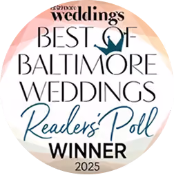 Best of Baltimore Weddings 2025 Readers' Poll winner badge
