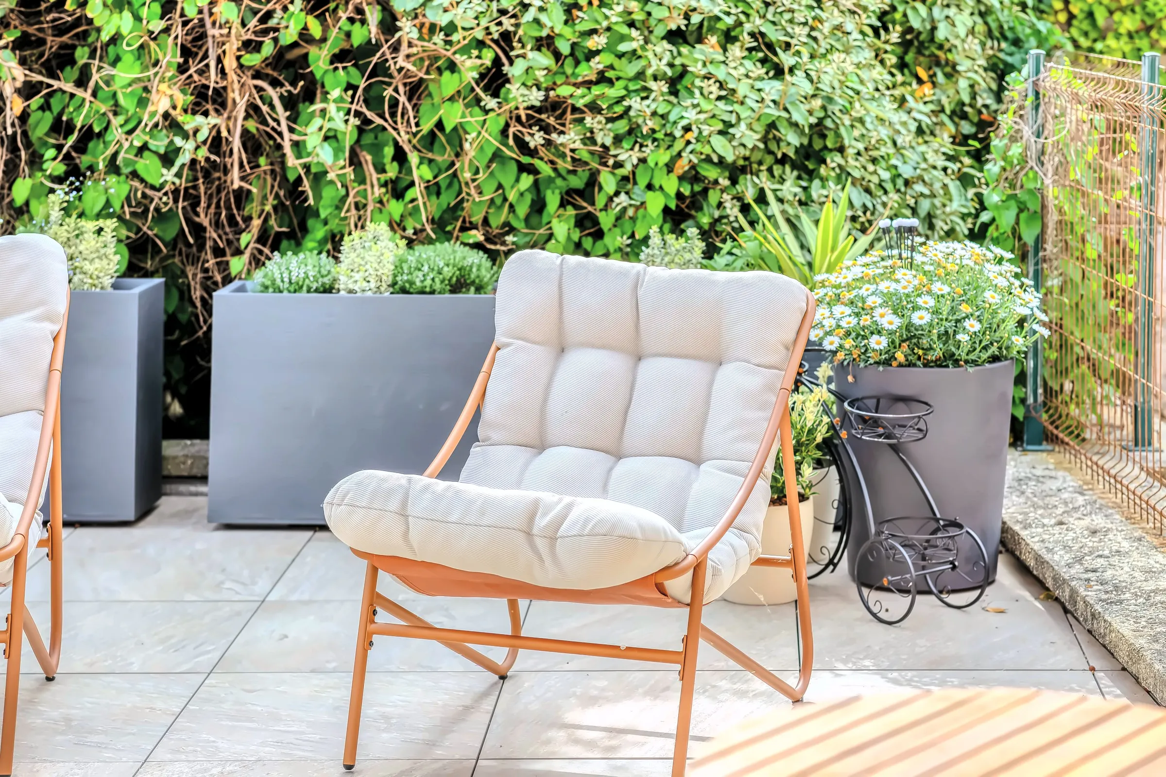 Coin jardin sur la terrasse