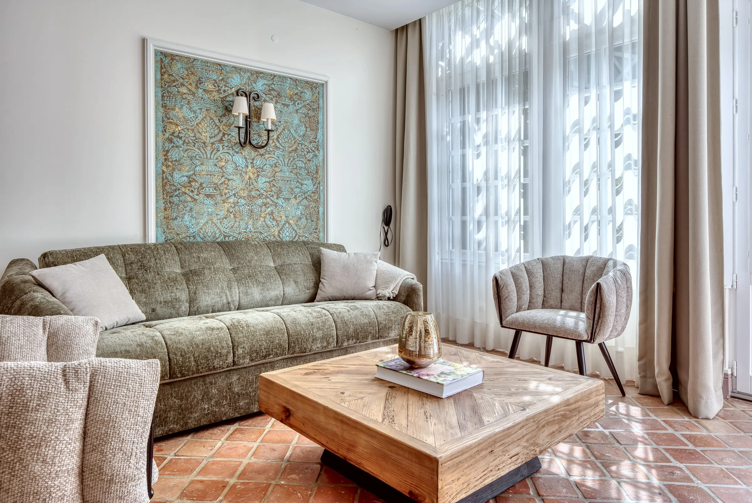 Appartement familial 4 personnes, le salon