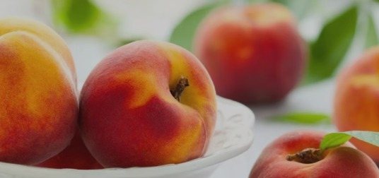 Fresh Georgia peaches at Prewett’s roadside fruit stand