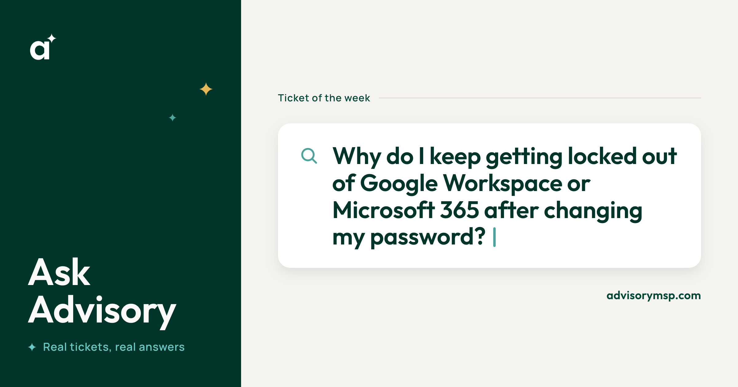 Why Do I Keep Getting Locked Out of Google Workspace or Microsoft 365 After Changing My Password?