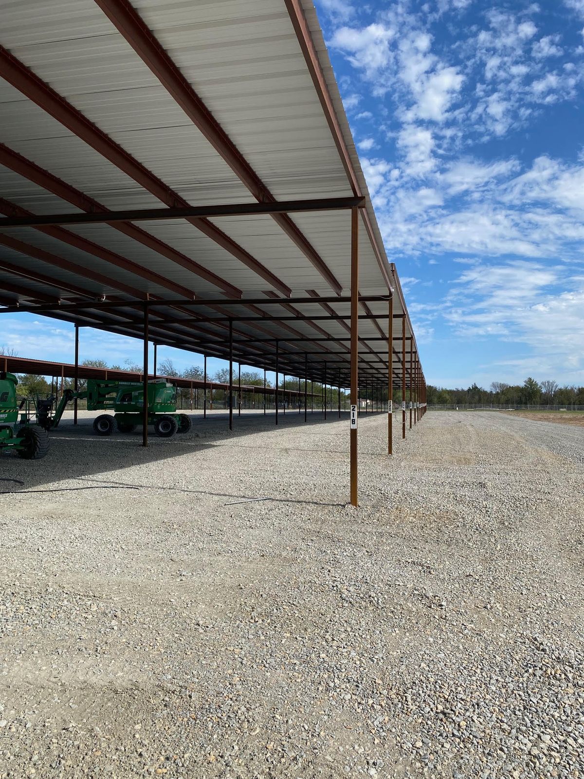 Covered RV spaces at Liberty RV Storage