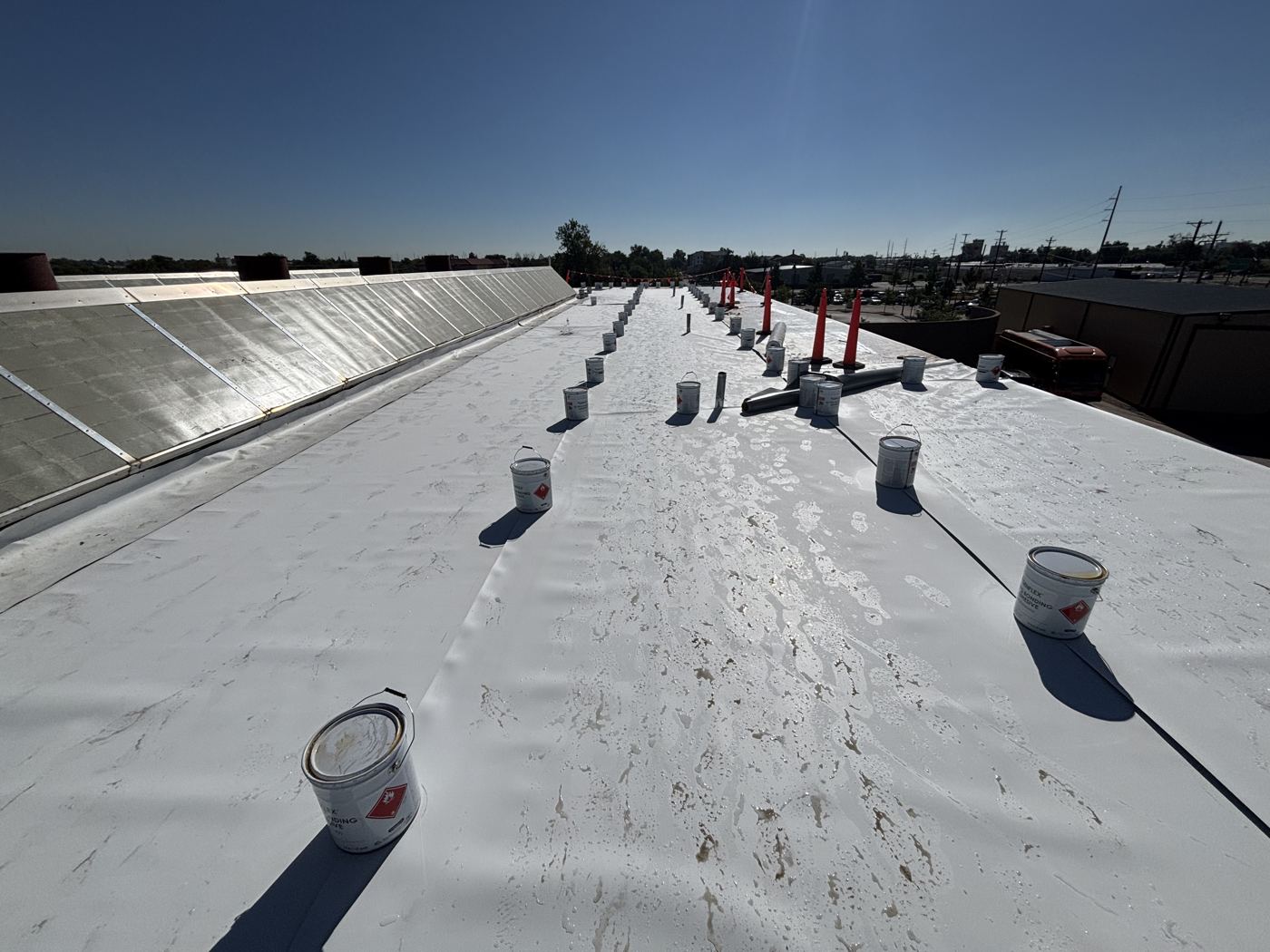 New white TPO roof at the Greeley Transit Center