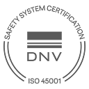 ISO 45001 certification badge