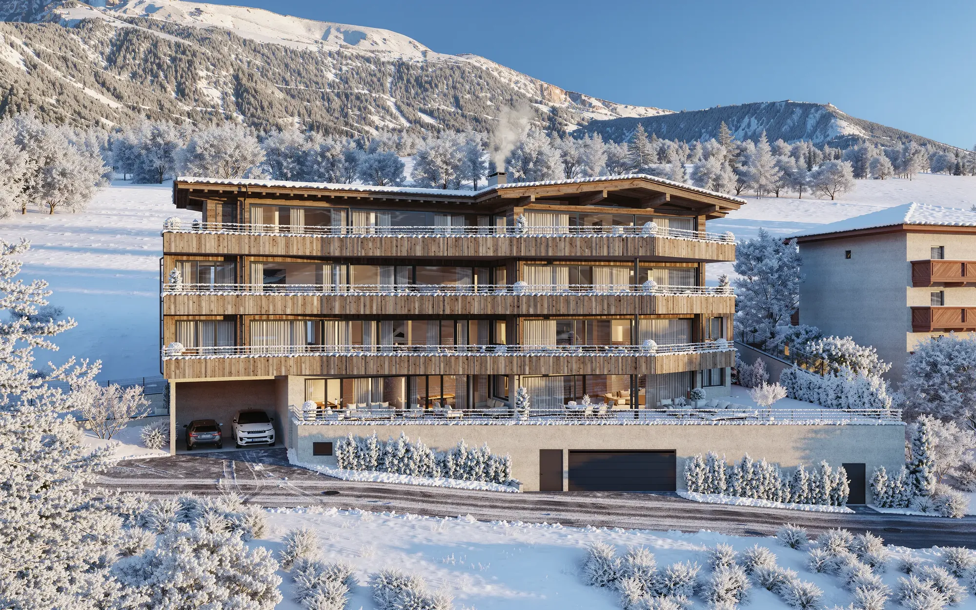 Wohnprojekt Zillertal im Winter mit Schnee