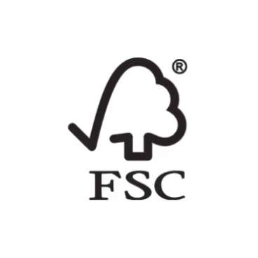 FSC logo featuring a stylized tree inside a checkmark with the letters FSC below.