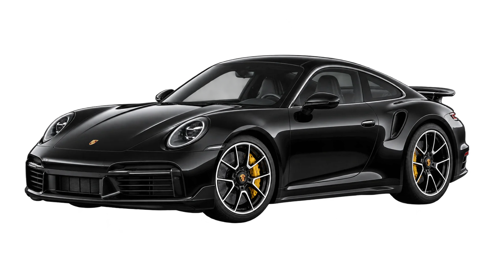 Black Porsche 911 Turbo S exotic car rental in Dallas