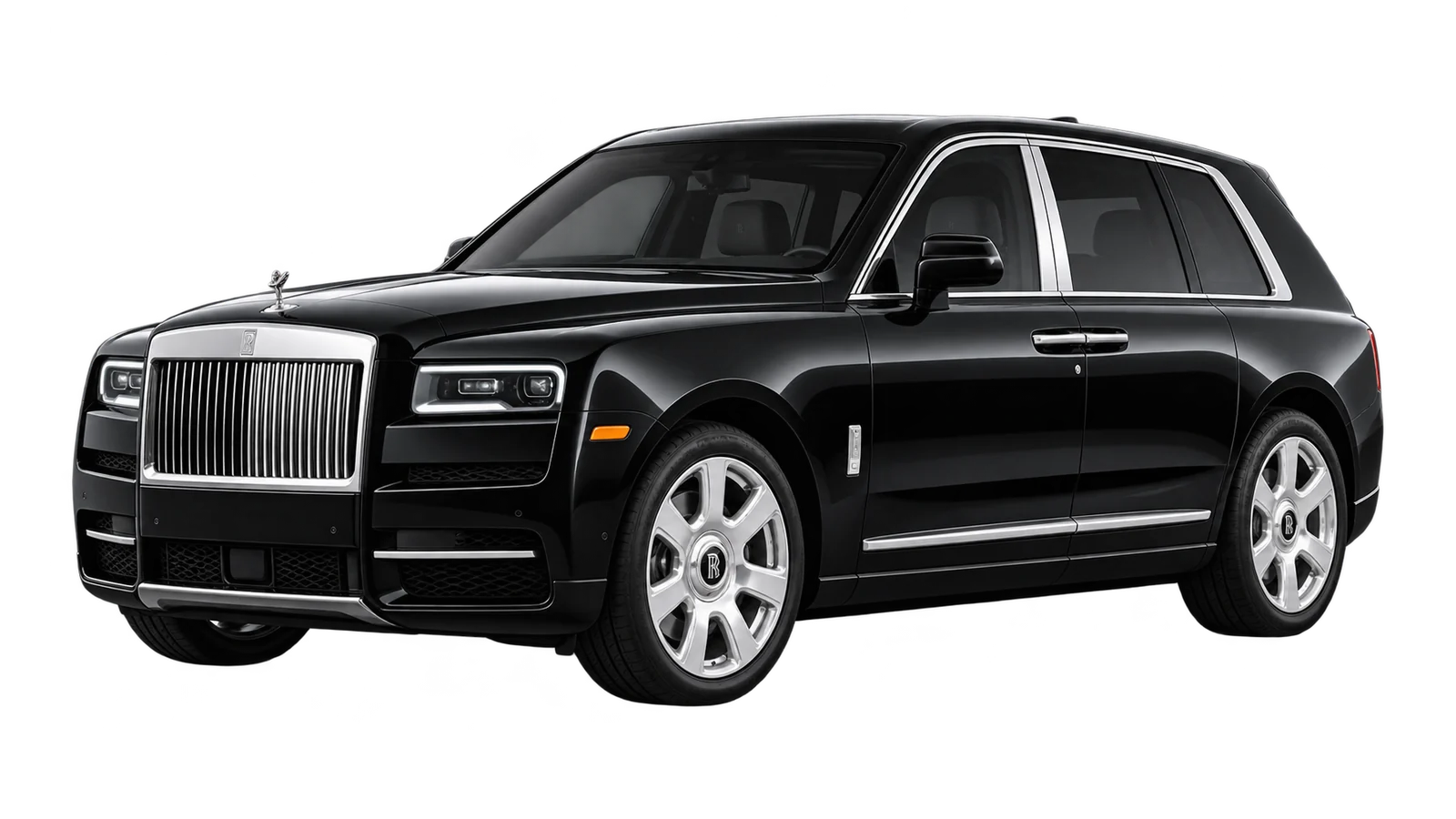 Black Rolls-Royce Cullinan luxury SUV in the VIP Lux DFW chauffeur fleet