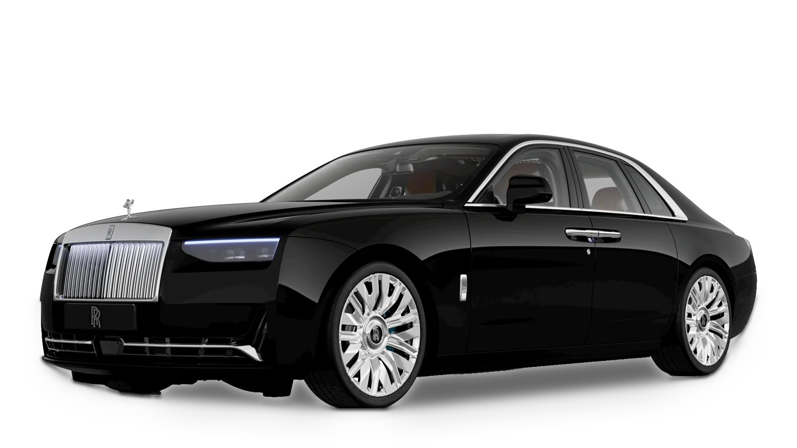 Black Rolls-Royce Ghost chauffeur sedan in the VIP Lux DFW fleet