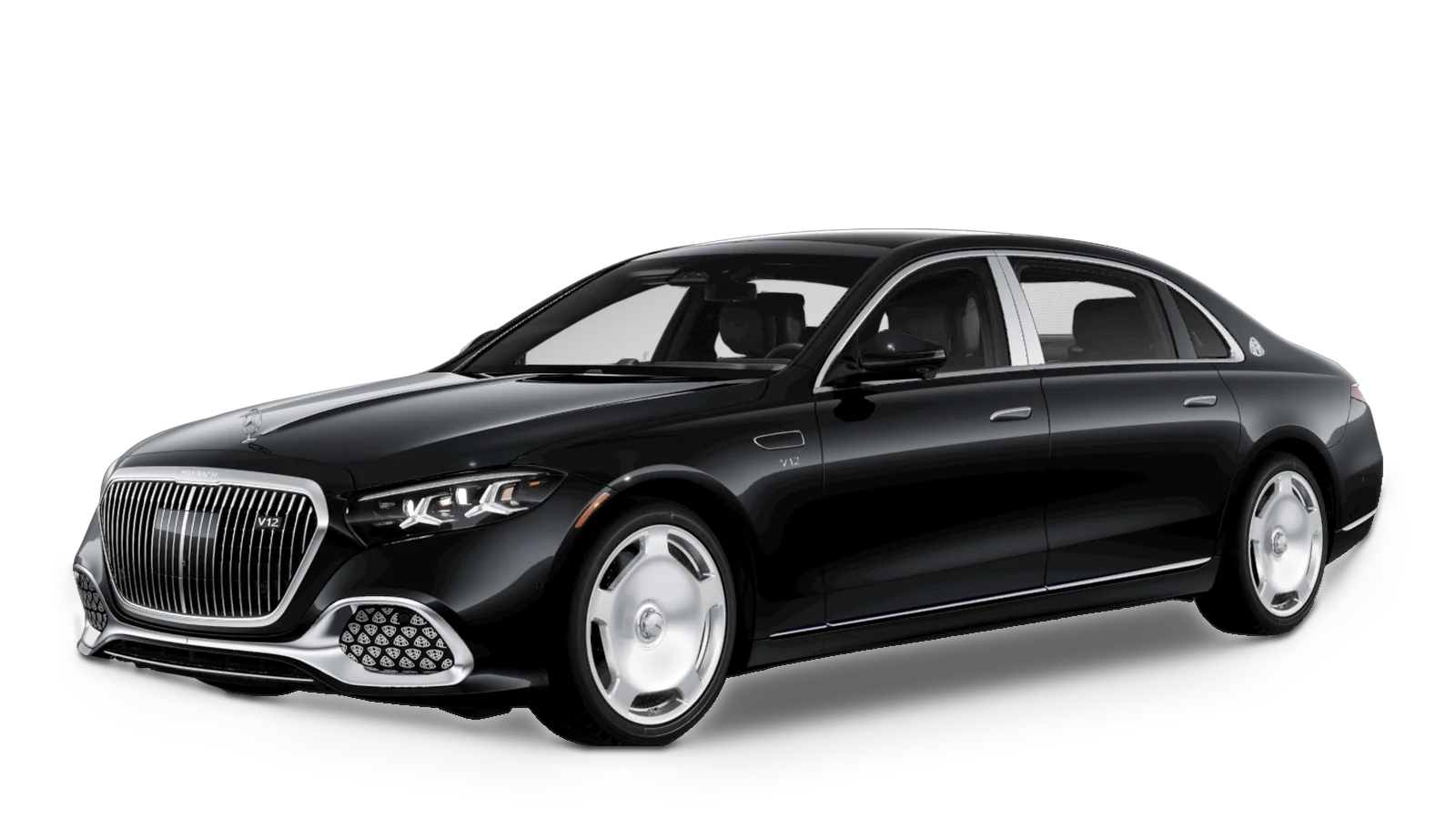 Black Mercedes-Maybach S 680 chauffeur sedan in the VIP Lux DFW fleet
