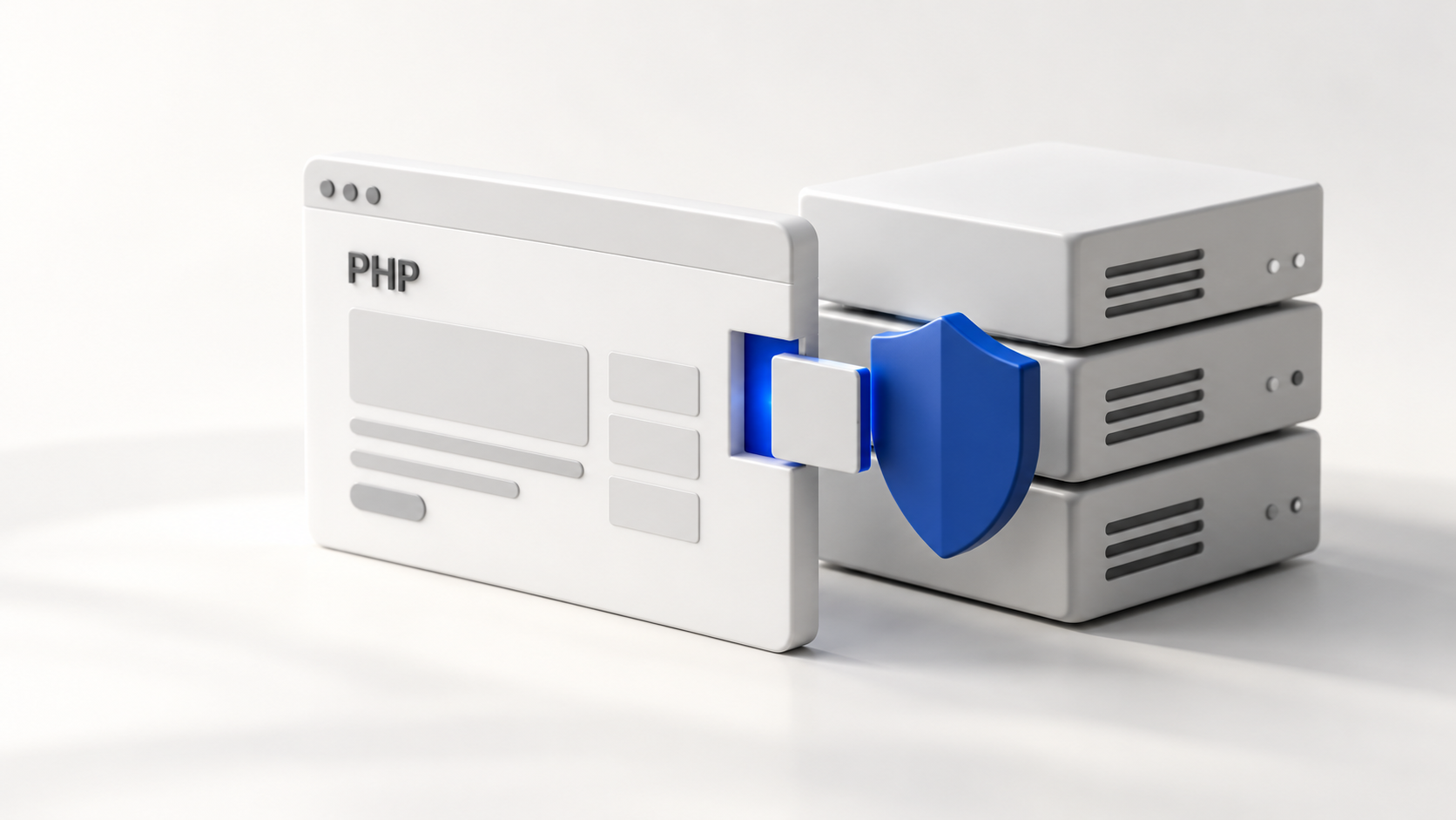 Illustration de la protection et de la mise à jour d’un serveur PHP