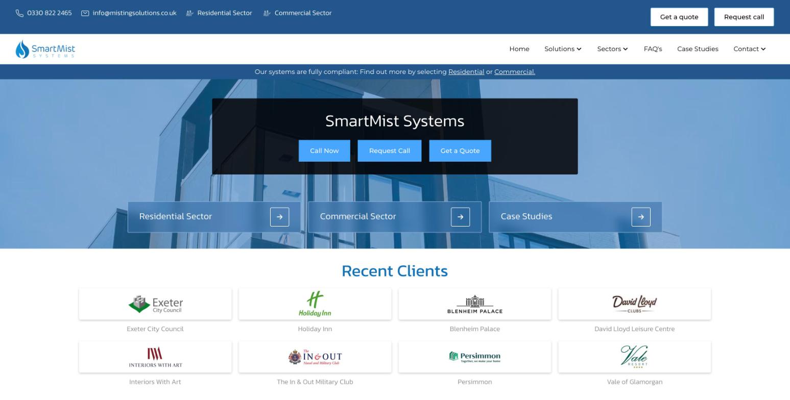 Smartmist Systems website
