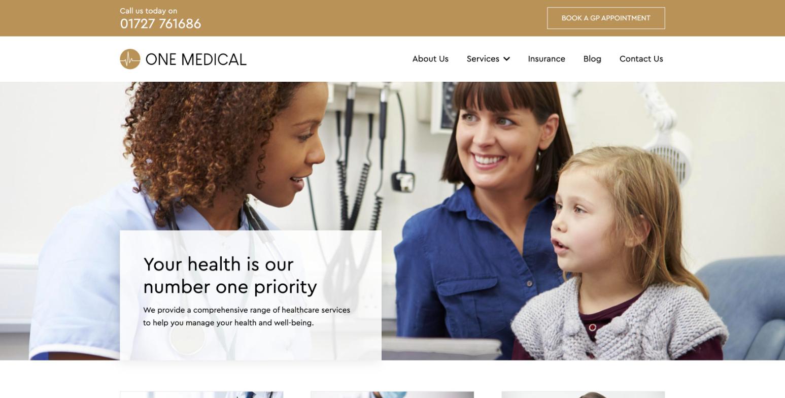 One Medical Clinics website