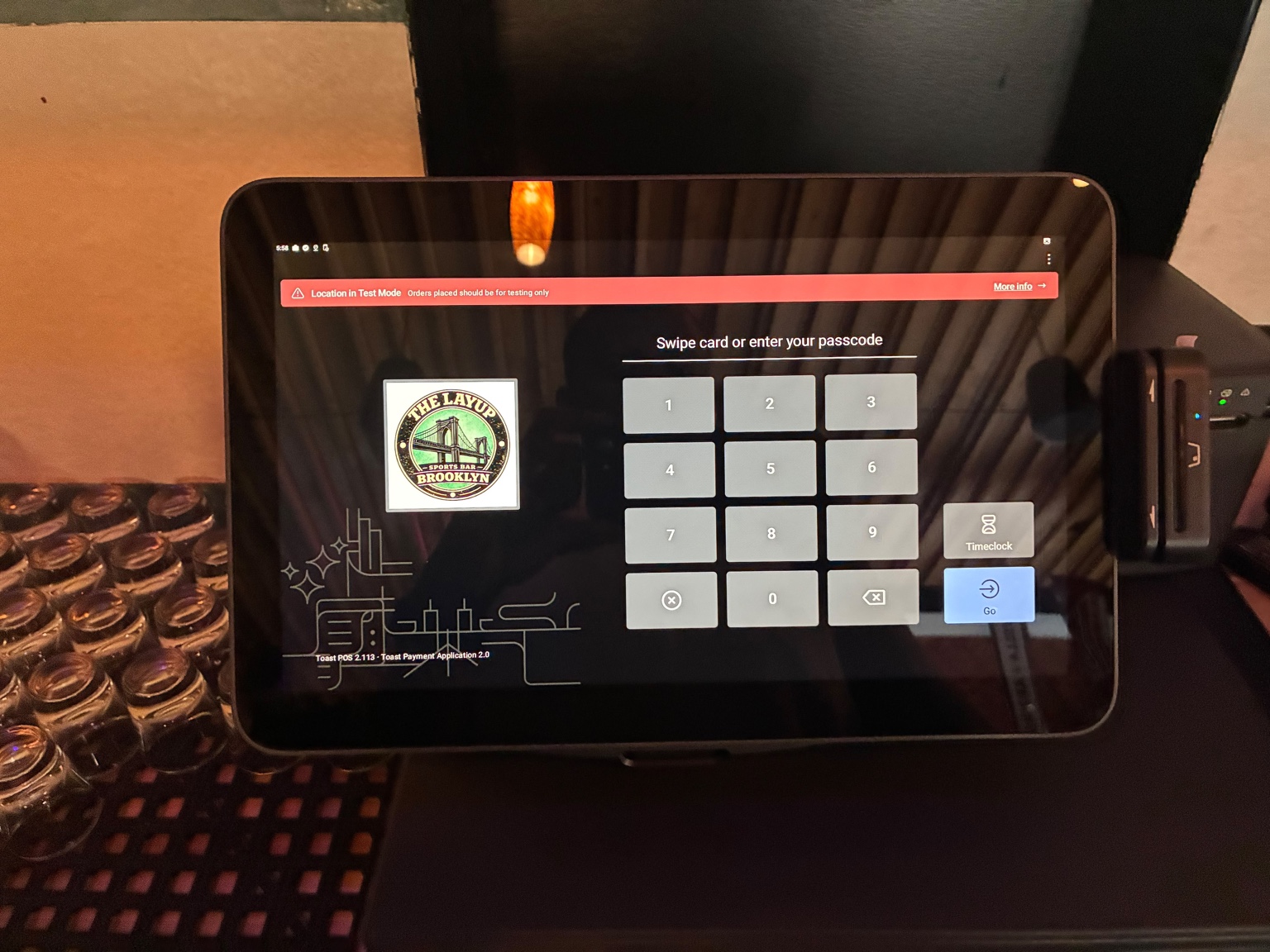 Touchscreen order terminal at The LayUp