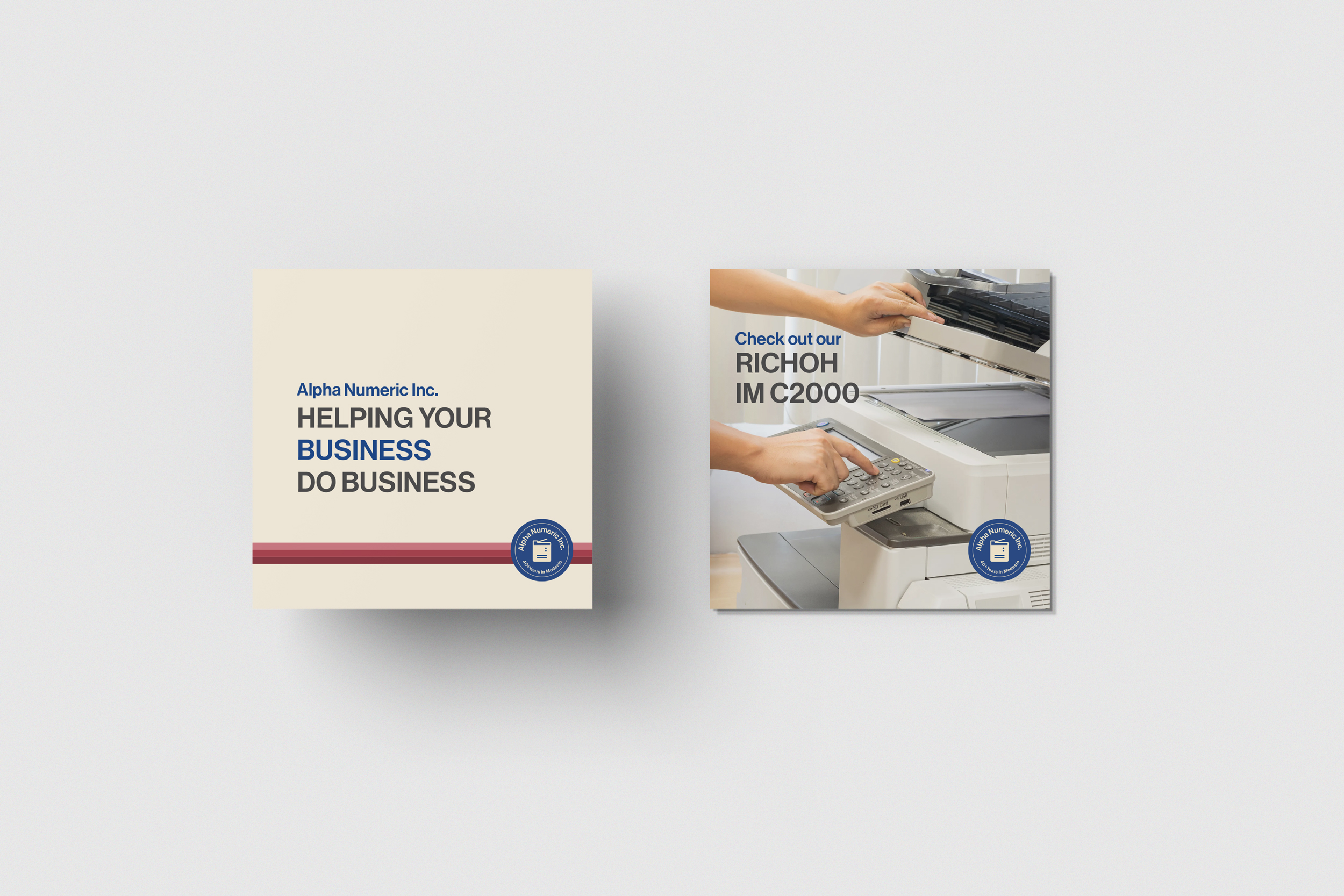 Alpha Numeric Inc. Instagram posts mockup