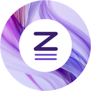Zen mark: a Z on a double underline inside a silk ring