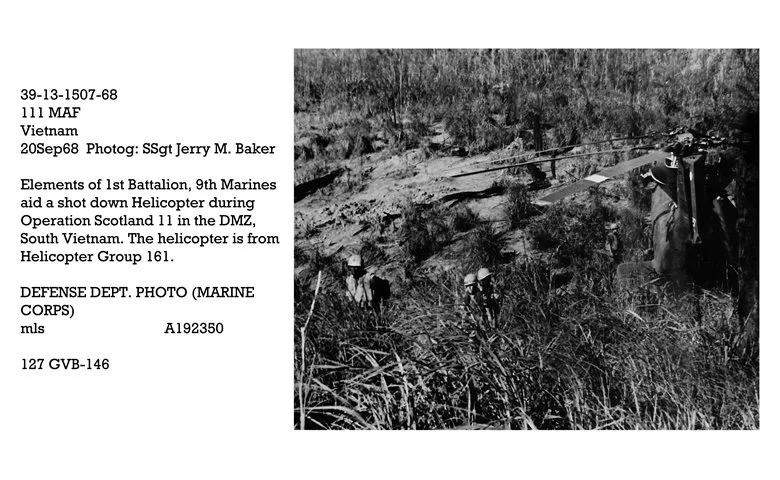 Shot down Helicopter, Vietnam