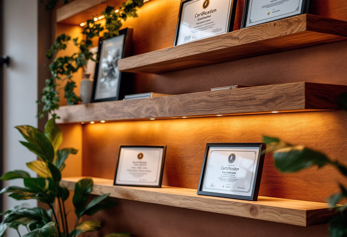 image of awards and certifications displayed (automotive service)