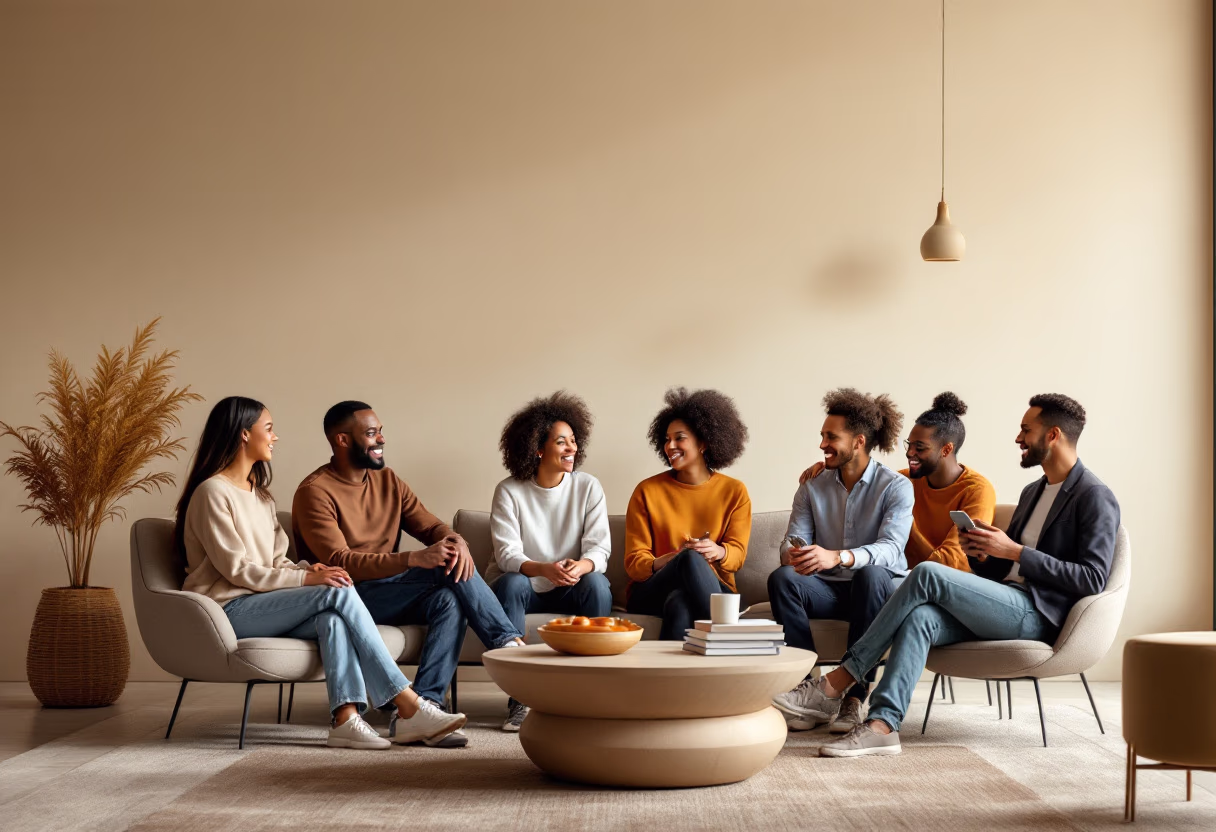 image of diverse team brainstorming (for an ai saas company)