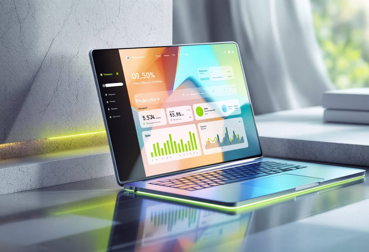 [interface] image of a dashboard interface (for a productivity tools business)