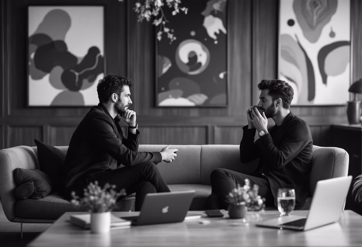image of founders with a shared moment (for a edtech)