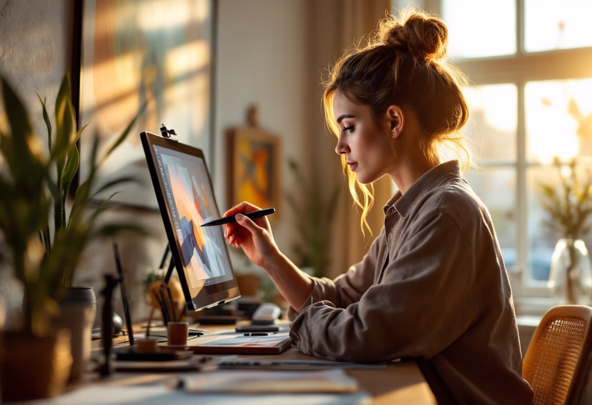 image of a logo design process for a graphic design studio