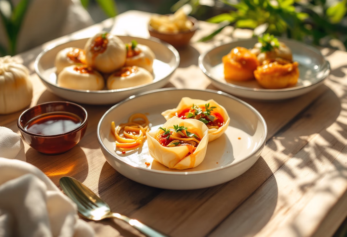 image of a variety of appetizers for a chinese restaurant