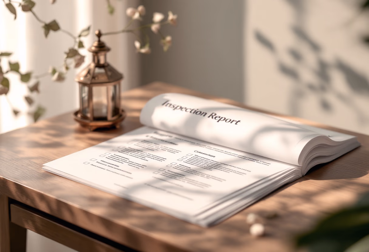 image of completed inspection report for a home inspector